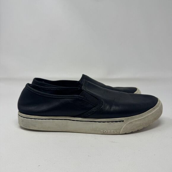 Sorel Shoes Womens Size 8 Black Slip On Leather‎ Casual Comfort Walking NL2979 - Picture 1 of 10